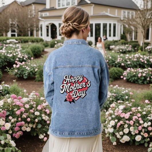 Happy Mothers Day Denim Jacket (Huwelijk Achterkant)