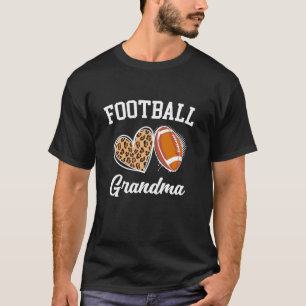 Happy Mother's Day Football Oma Leopard Heart T-shirt