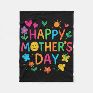 Happy Mothers Day For Toddler Baby Kids Saying For Fleece Deken