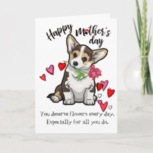 Happy Mother's Day from your Corgi Dog Card Kaart
