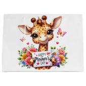 Happy Mothers Day Giraffe Groot Cadeauzakje (Voorkant)