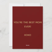 Happy Mothers Day Gold Foil Texture Carte photo (Dos)