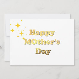 Happy mothers day. Gold simple script calligraphy