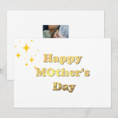 Happy mothers day. Gold simple script calligraphy (Voorkant / Achterkant)