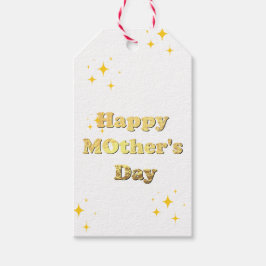 Happy mothers day. Gold simple script calligraphy Cadeaulabel