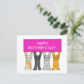 Happy Mothers Day Katten Briefkaart (Staand voorkant)
