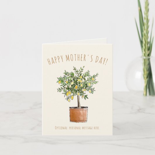 Happy Mother's Day Lemon Tree Kaart (Voorkant)