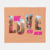 Happy Mother's Day Love Fleece Deken (Voorkant (Horizontaal))