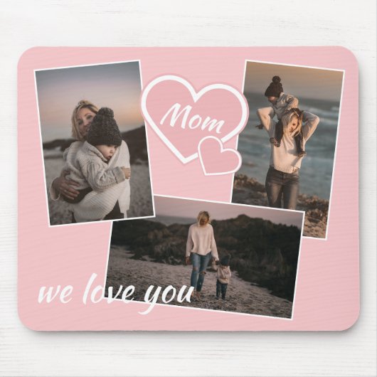 Happy Mothers Day Ma We houden van je foto's Muismat (Voorkant)