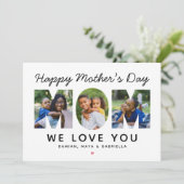 Happy Mothers Day Moeder Custom Foto Collage Kaart (Staand voorkant)