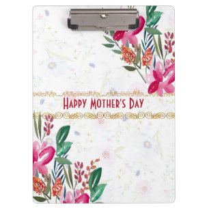 Happy Mothers Day Moms Roze Flower Cute Klembord