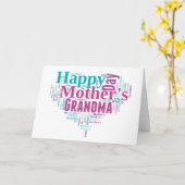 Happy Mothers Day Oma Kaart (Gele Bloem)