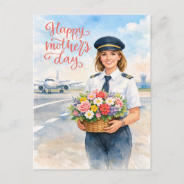 Happy Mother's Day on the runway for pilot Feestdagenkaart