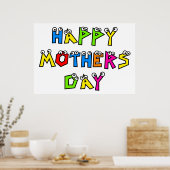 Happy Mothers Day Poster (Keuken)