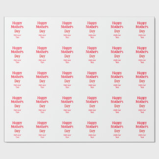 Happy mother's day red add text simple minimal mom cadeaupapier