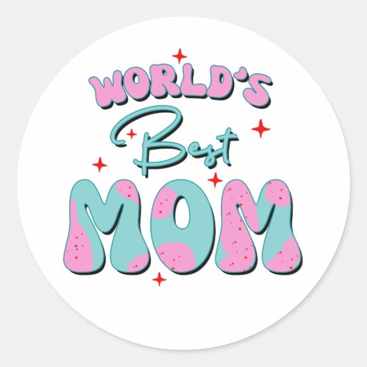 Happy Mothers Day Ronde Sticker (Voorkant)
