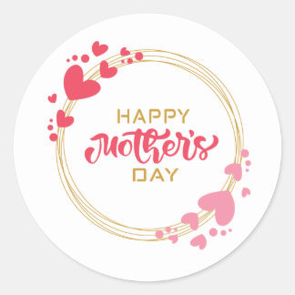 Happy Mothers Day Ronde Sticker