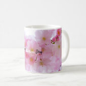 Happy Mothers Day Roze Cherry Tree Koffiemok (Voorkant rechts)