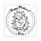 Happy Mothers Day Rubber Stamp Rubberstempel (Afrduk)