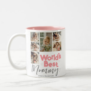 Happy mothers Day, 's werelds beste mama Foto Tweekleurige Koffiemok