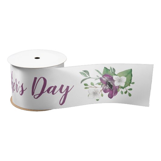 Happy Mothers Day Script w Wild Roos Bloemen Spray Lint (Spoel)