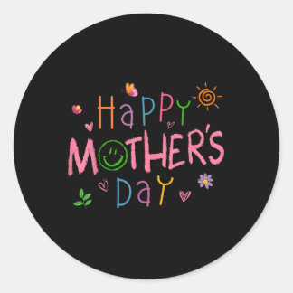 Happy Mothers Day Shirt voor peuter Baby Kinder Sa Ronde Sticker