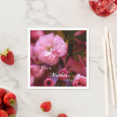 Happy Mothers Day Spring Pink Cherry Blossom Servetten (Insitu)