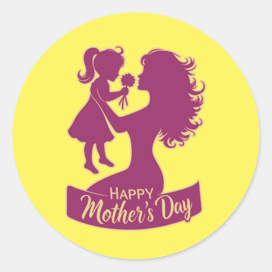Happy Mothers Day sticker (Voorkant)