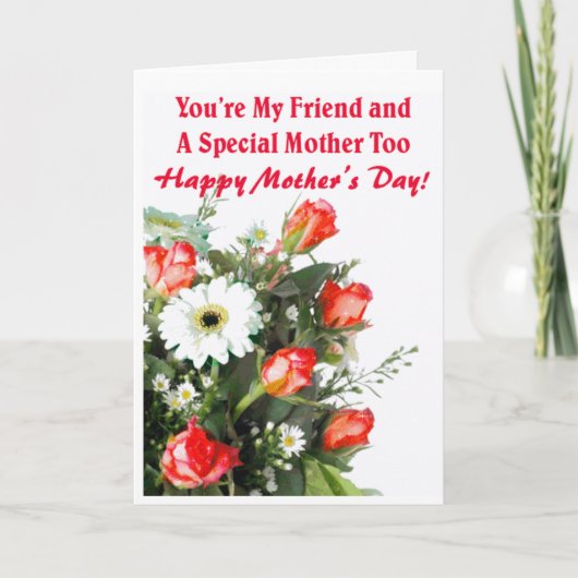 Happy Mothers Day: Wenskaart voor moeder en vriend Kaart (Voorkant)