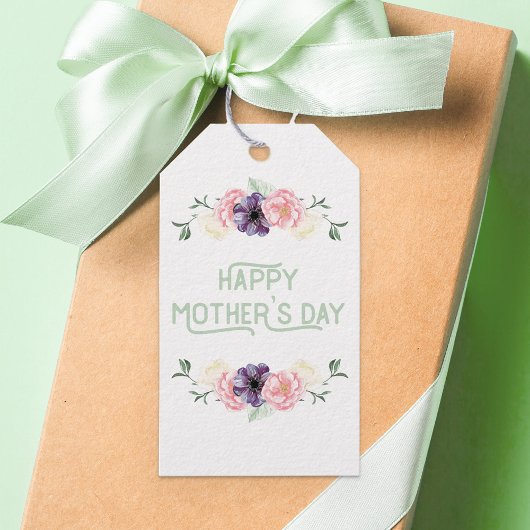 Happy Mothers Day Wild Roos Floral | Wit Cadeaulabel
