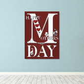 Happy Mothers Day Wrapped Canvas (Insitu (Houten vloer))