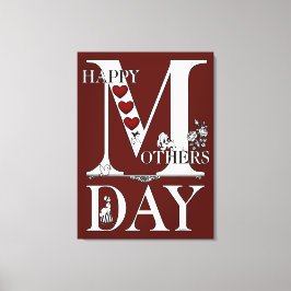 Happy Mothers Day Wrapped Canvas Afdruk