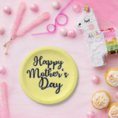 Happy Mothers Day Yellow Paper Bord (Feest)