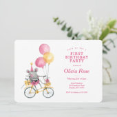 Happy Mouse Birthday Invitation Kaart (Staand voorkant)