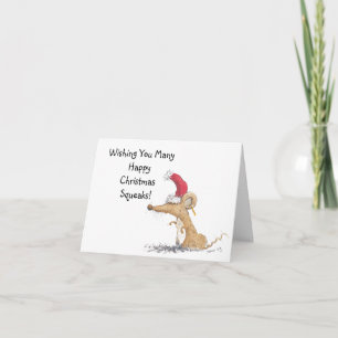 Happy Mouse Kerstmis Kaart