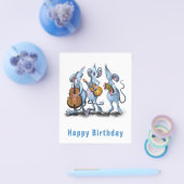 Happy Mouse Music Band Fun Birthday Flyer (Enkel)
