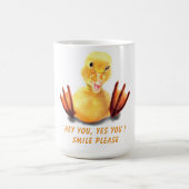 Happy Mug Funny Yellow Duck - Texte personnalisé (Centre)