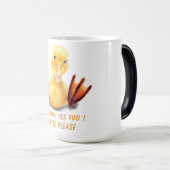 Happy Mug Funny Yellow Duck - Texte personnalisé (Devant droit)