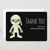 Happy Mummy Halloween Monster Tekening Bedankkaart (Voorkant / Achterkant)