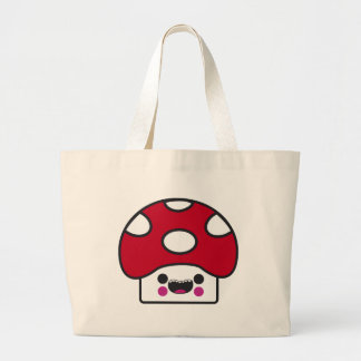 Happy Mushroom Grote Tote Bag