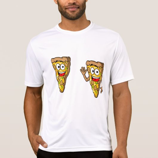 Happy Mushroom Pizza Slices T-shirt (Voorkant)