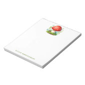 Happy Mushroom Redcap Illustratie Aangepaste naam Notitieblok (Gedraaid)