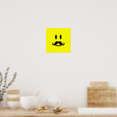 Happy Mustache aangepast poster (Keuken)