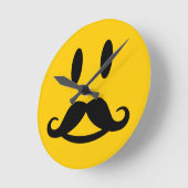 Happy Mustache horloge murale (Angle)