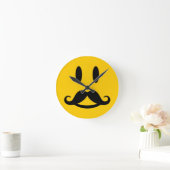 Happy Mustache horloge murale (Maison)