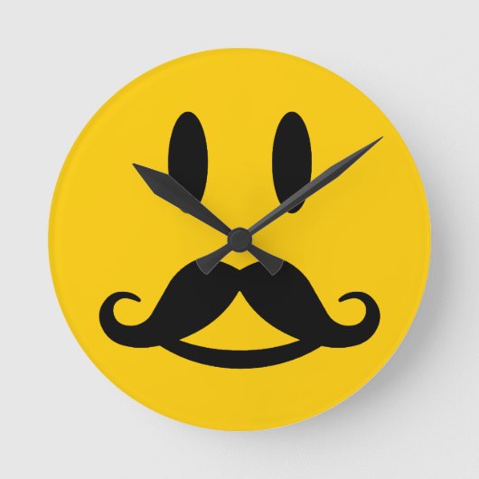 Happy Mustache horloge murale (Recto)