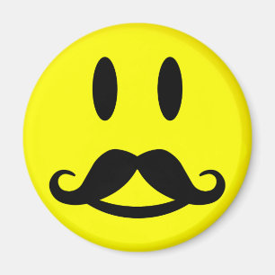 Happy Mustache magnet Magneet