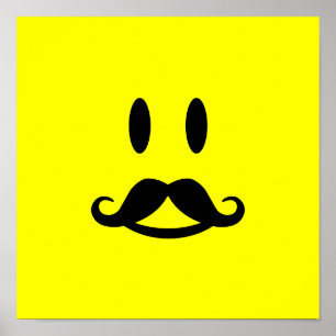 Happy Mustache poster personnalisé