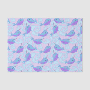 Happy Narwhal Pattern-document Tissuepapier