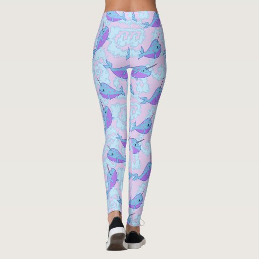 Happy Narwhal Pattern Leggings (Achterkant)
